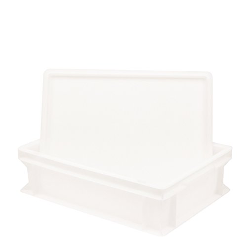 Pimotti Pizzaballenbox (1er Set mit 1xDeckel) mit 30 x 40 x 12 cm, Kunststoffbehälter für Pizzateig, Stapelbehälter, Gärbox