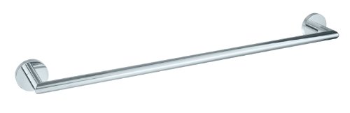 WENKO 17953100 Power-Loc Badetuchstange Uno Revello - Befestigen ohne bohren, Messing, 61 x 5.5 x 7 cm, Chrom