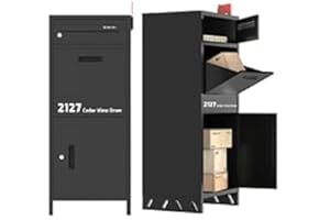 OZG Package Delivery Boxes for Outside, Parcel Drop Boxes for Outside with Large Storage, Weatherproof, Rustproof,Anti-theft Mailbox for Porch/Home/Office,Installation Required(39 * 45 * 100 cm)