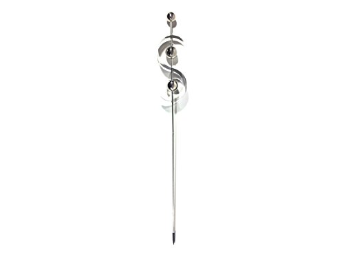 Dekorativer Edelstahl S Curve Gazing Ball Gartenstecker