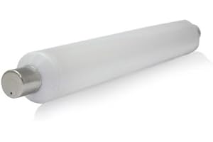 Vision-EL 776096 Tube LED S19 Salle de Bain 4000°K, Aluminium/PC, 9 W, Dépoli, 1 Unité (Lot de 1)