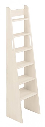 BioKinder 23811 Escalera de Mano Noah con Cama de Madera Maciza de Pino 160 cm Barnizado Blanco