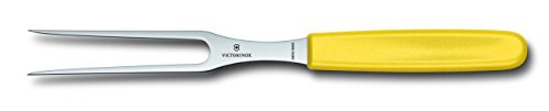 Victorinox Küchenmesser Fleisch und Bratengabel gelb Blister 15 cm, 5.2106.15L8B