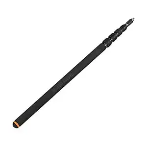 E-Image BA12 11.5ft Aluminum Fiber Microphone Extension Telescopic Boom Pole with Cover for Recording, Interview, Filming (Black) (E-Image Boom Pole BA12)