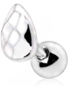 KULTPIERCING - Helix / Tragus Piercing Stecker Träne Silber