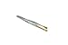 Beautytime Flat Tweezers, Gold Plated Tips