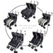 Citi Elite Double Twin Pushchair Twin Buggies buggy. Fits through single doorways Both seats 5 position suitable from birth seats independently operated UNIQUE reflective strip on visa for extra safety 2 toddlers or 2 babies, rain cover sold by KIDZ KARGO Candy Stripe