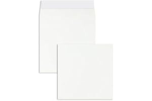 ‎B L A N K E BRIEFHÜLLEN Briefumschläge, 100 Stück, Haftklebung mit Abziehstreifen, 160 x 160 mm, 100 g/qm Offset, Weiß
