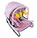 FoxHunter New Baby Infant Child Bungee Bouncer Rocker Recline chair With Hood and Toys Bar Pink 38cm X 34cm X 78CM