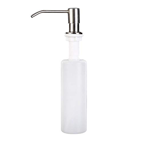 Preisvergleich Produktbild Roundhouly Einbau Seifenspender, 300ml Edelstahl Spülmittelspender Seifenschaumspender Küche Spülbecken Zubehör, Nachfüllbar, Für Küche Badezimmer