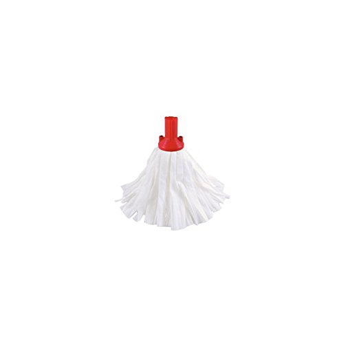 EXEL PSRE1210P Standard Big Mop, White and Red (Pack of 10)