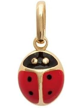 Isady – Coxy Gold – KINDER BABY Anhänger Tier Maikäfer Marienkäfer - mit Kette 40cm Anhänger Collier – 18 Karat...