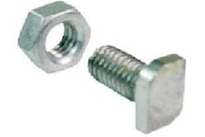 THE HOME FUSION COMPANY 20 x Greenhouse Glasshouse Aluminium Cropped Head Nuts and Bolts M6 x 12mm