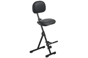 meychair | Stehhilfe | Höhenverstellbereich von 540-900 mm | mit Fußstütze | Kunstlederbezug schwarz