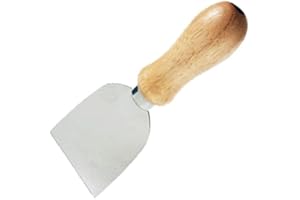 Hongu Coltello da Formaggio in Acciaio Inox con Manico in Legno, Coltellini per Formaggi, Mini Coltello da Formaggio, per Insalata di Formaggi da Dessert (Campana)