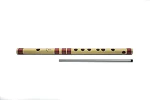 Radhe Flutes PVC Fiber A Natural Bansuri Higher Octave Without Lip-Plate