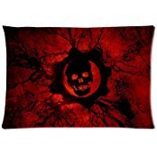 Gear Of War Cushion Cover Pillow Case Zippered Pillowcase 16x24 (Twin Sides)
