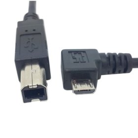 chenyang links gewinkelt 90 Grad Micro USB OTG zu USB Standard B Type Drucker Scanner Festplatte Kabel 60 cm - 2