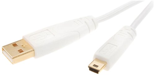 Vivanco MP3 USB 2.0 Verbindungskabel 1,8m (USB Typ A Stecker auf USB Typ mini B Stecker) weiß