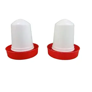 Golden Flower - Bird Feeder and Drinker for Birds, Chicken, Quail All Small Chicks ; (Capacity : 500 ml Drinker and 500 gm Feeder), (Food Feeder 3, Drinker Feeder 3), Pack of : (3 Pairs)