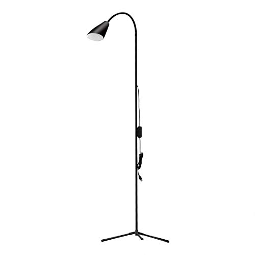 Preisvergleich Produktbild Stehlampe Bodenlampe Dimmbare LED Moderne Stehlampe Schwarz Flexibles Schwanenhals-stehendes Leselicht mit Stabiler Basis, doppelte Farbtemperatur-stehende Leselampe für Wohnzimmer, Büro Schlafzimmer