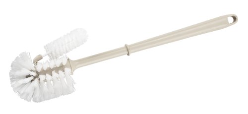 WENKO 19782100 Ersatzbürste mit Randreiniger und Stiel Beige - für Garnitur Standard, Kunststoff, Beige