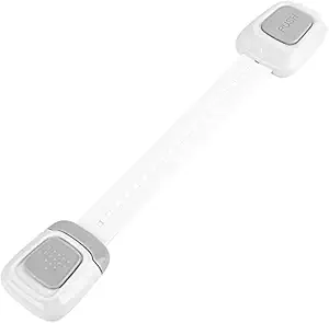 KITOOL 1 PCs Child Safety Strap Locks Baby Locks for Cabinets and Drawers,Toilet, Fridge & More.Baby Proof Cabinet Latches 24 cm (Grey -1)