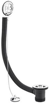 RETAINER BATH WASTE &amp; OVERFLOW WITH CHROME PLUG &amp; BALL CHAIN - E347