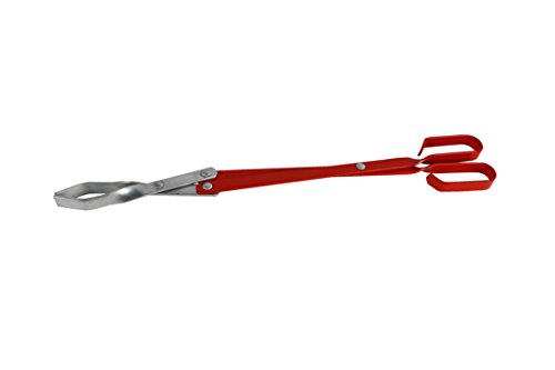 Original LK´s Grillzange Aluminium Scherengrillzange Länge 500 mm Farbe rot