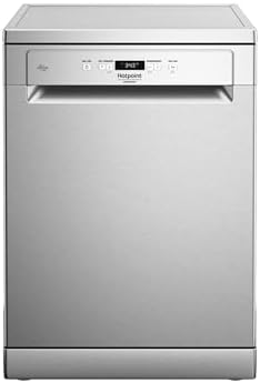 Hotpoint Ariston HA4FFC14BX – Lavastoviglie Libera Installazione 14 Coperti, Classe C, ActiveDry, Terzo Cesto Fisso, Pastiglia, Igienizzante, Avvio Ritardato – 85 x 60 x 59 cm (AxLxP)