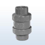 PVC Rückschlagventil mit O-Ring, 2x Klebemuffe, 50 mm