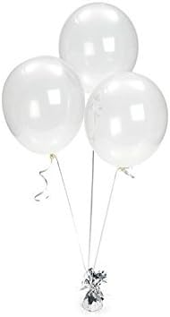 25 Latex Balloons Party Christening Newborn Baby Shower Decor Birthday Helium (Clear)