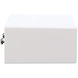 mDesign boite de rangement cuisine avec 3 tiroirs - casier de rangement pour sachets de thé, tisane, infusion, dosette de café, édulcorant, sucre et plus - boite à thé en plastique - blanc