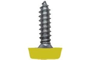 BargainBitz 5 X Moulded 19Mm Yellow Number Plate Cover Cap Screw Screws Car Np13 Free P&P