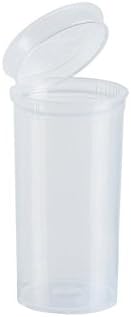10x 13 Dram / 50ml Pop Top Bottle Stash Containers - Transparent / Clear