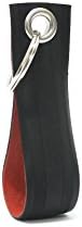 Keychain cycling // Made from italian racing bike tyres // Black and red keyfob // Bike keyring