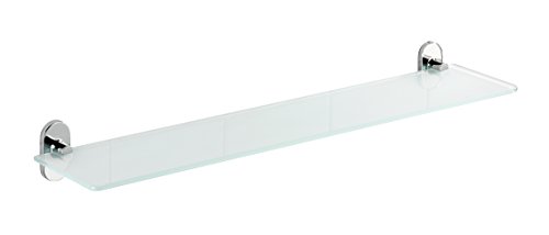 Wenko 22286100 Power-Loc Glas Wandablage Puerto Rico – Befestigen ohne bohren, Zinkdruckguss, 60 x 7 x 13 cm, Chrom - 5