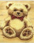 Latch Hook Rug Kit"Cuddly Teddy"52x42cm Shaped