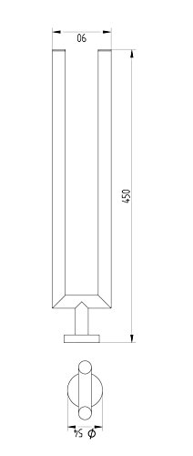 AVENARIUS Handtuchhalter zweiarmig; 445 mm, starr Serie 200 - 2
