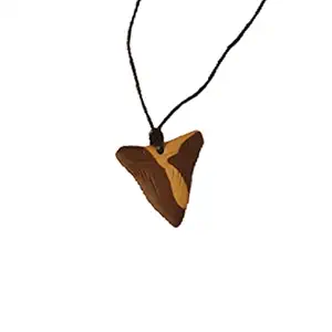 Shark Tooth Brown,Yellow Sensory Chew Necklace for Kids, Boys or Girls- Sensory Oral Motor Aids Teether Toys for Autism, ADHD, Special Needs- Reduces Chewing Biting Fidgeting for Kids