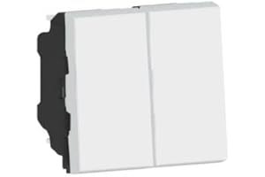 Legrand Double Interrupteur Nouveau Mosaic 2 Voies Blanc 2 Count