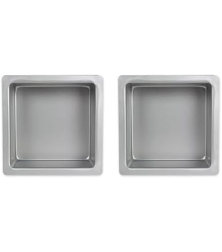 PME Square Cake Pans 6, 8, 10-Inch X 3-Inch Deep, Set Of 3, Silver - View #3