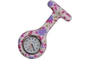 Boolavard Nouvelle Marque Fashion Silicone infirmières Broche Tunique Montre à Gousset Neuf avec Batterie Gratuite TM. (1 - Bleu de Ciel Clair)