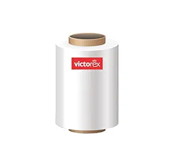 Victorex Oxo-Biodegradable Packing Film, 70 Micron, 4 Inch (100 mm), 100 Meters Length Per Roll, Transparent Pack of 1