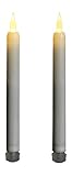 Set von 2 LED-Creme Spitzkerzen für sichere Beleuchtung zu Hause und Events