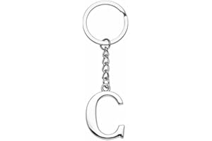 LUODAN Llavero con letra inicial, plata A-Z 26 letra inicial colgante llavero llaveros originales hombre y mujer,regalo de cumpleaños 18,llavero de coche Dáselo a papá