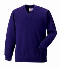 Jerzees kids V-neck sweat in purple age 9-10
