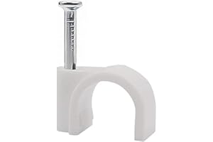 Reulin 7mm Strong Cable Clips, Pack of 100, White