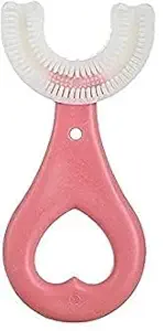 InoKart Toothbrush For 2-6 Years Kids, Food Grade Soft Silicone Brush Head, Manual Toothbrush 360? Oral Teeth Cleaning Tools, Children Infant U Shape Toothbrush for Kids | with Toothbrush Plastic Case