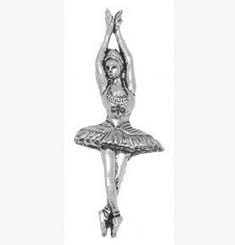 PageantGift Box Pewter Ballerina Badge pin or Brooch Gift for Scarf, Tie, Hat, Coat or Bag